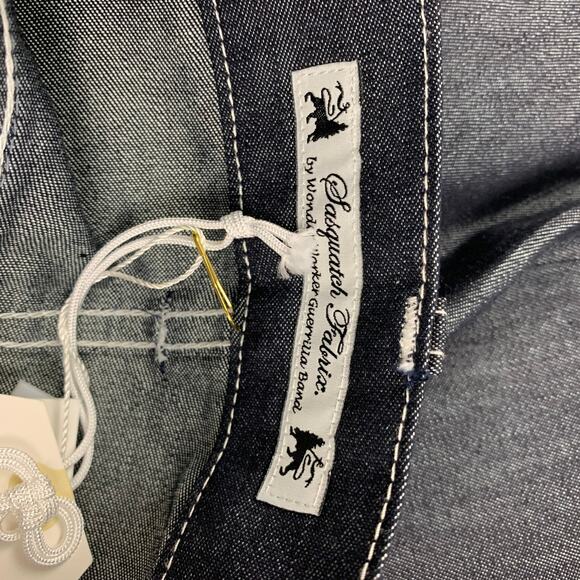 SASQUATCHfabrix Size M Indigo Contrast Stitch Cotton Silk Jeans - Picture 5 of 5